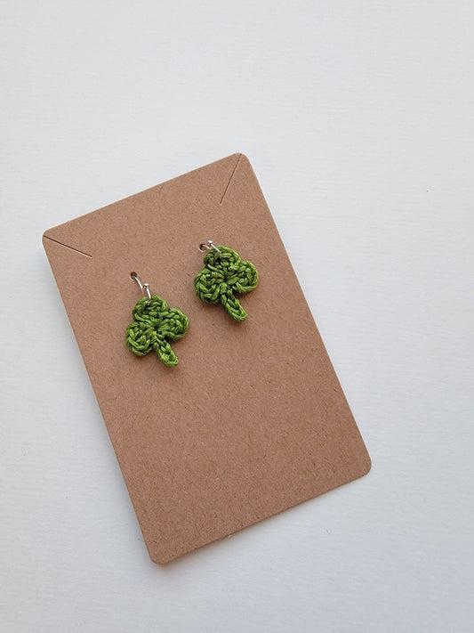 Crochet Shamrock Earrings