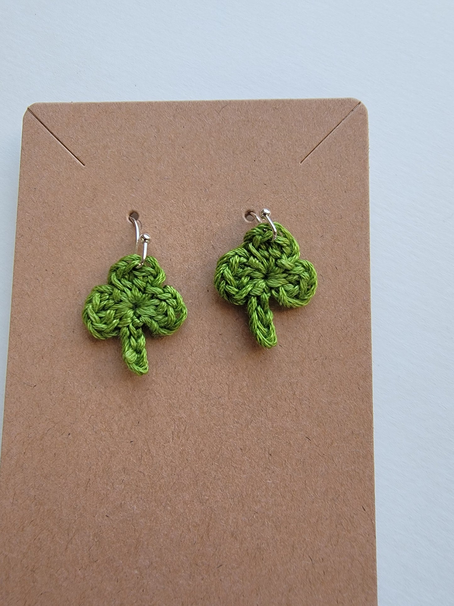 Crochet Shamrock Earrings
