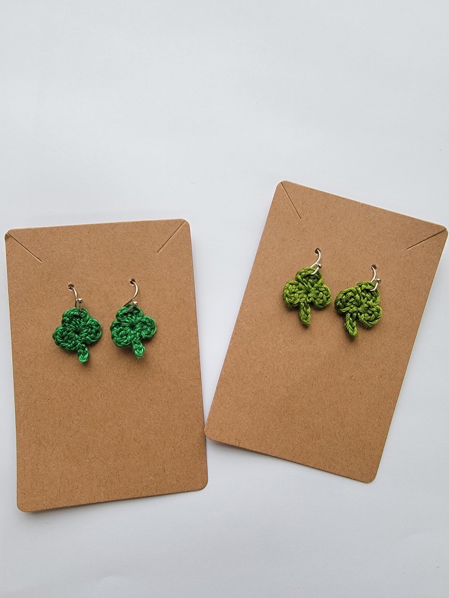 Crochet Shamrock Earrings