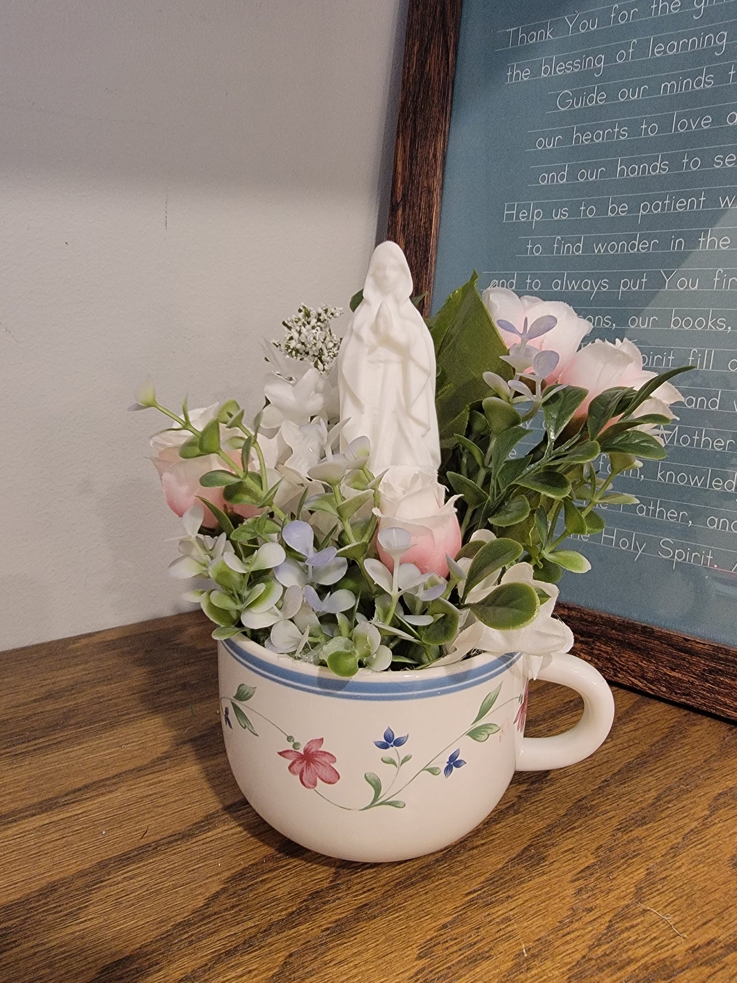 Blue & Pink Mary Garden Tea Cup