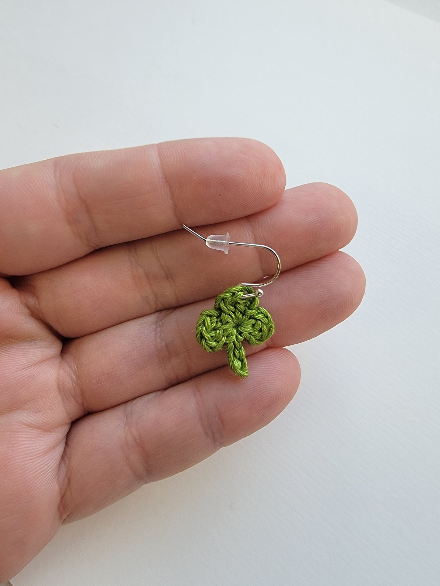 Crochet Shamrock Earrings