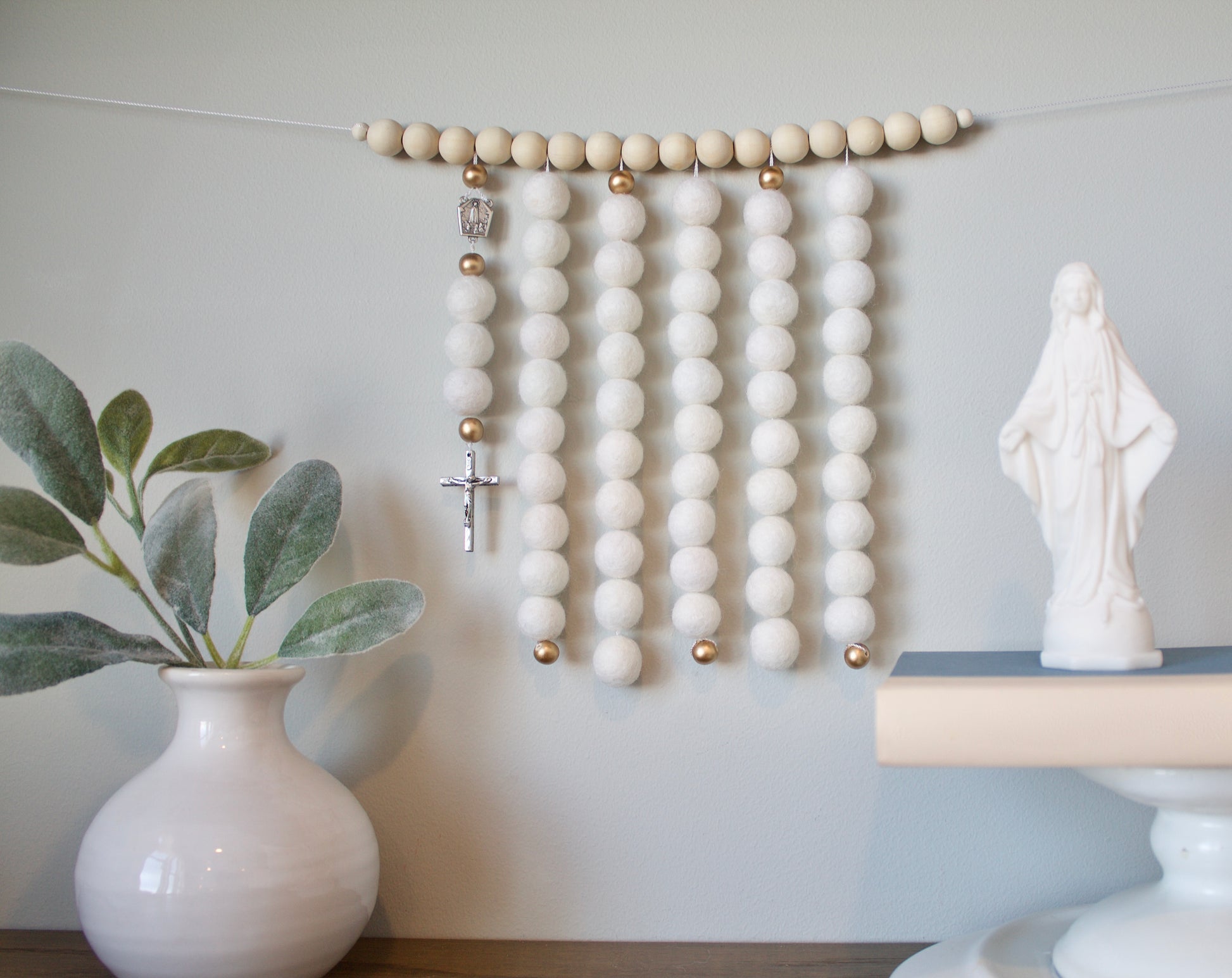 Mini Rosary Wall Hanging - Joyful Mama Joyful Baby