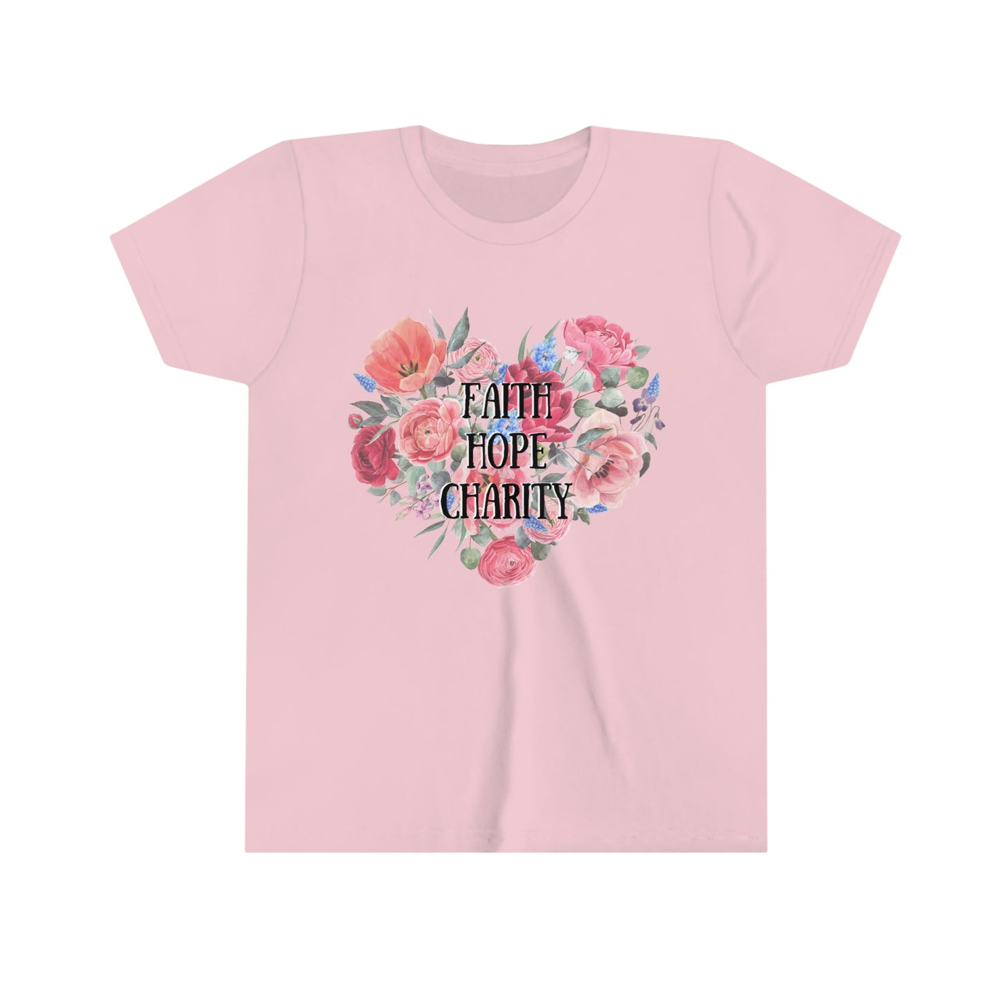 Faith, Hope, & Charity YOUTH T-shirt