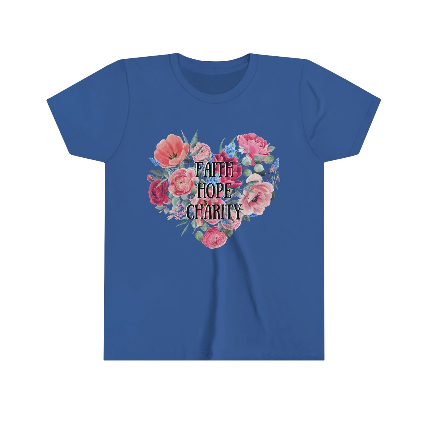Faith, Hope, & Charity YOUTH T-shirt