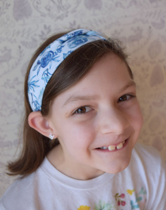 auspice maria headband, marian girl headband, mary headband for girl, catholic kid headband, soft catholic headband, soft headband, catholic twist headband