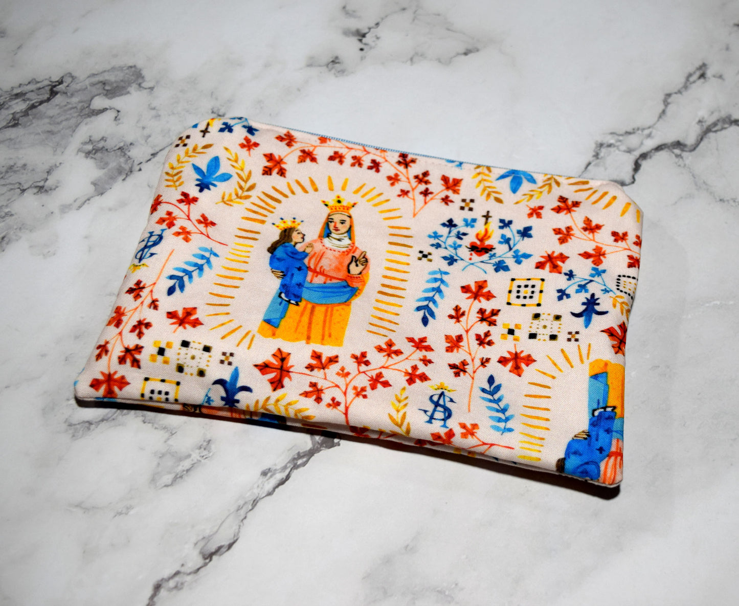 catholic zipper pouch, st anne zipper pouch