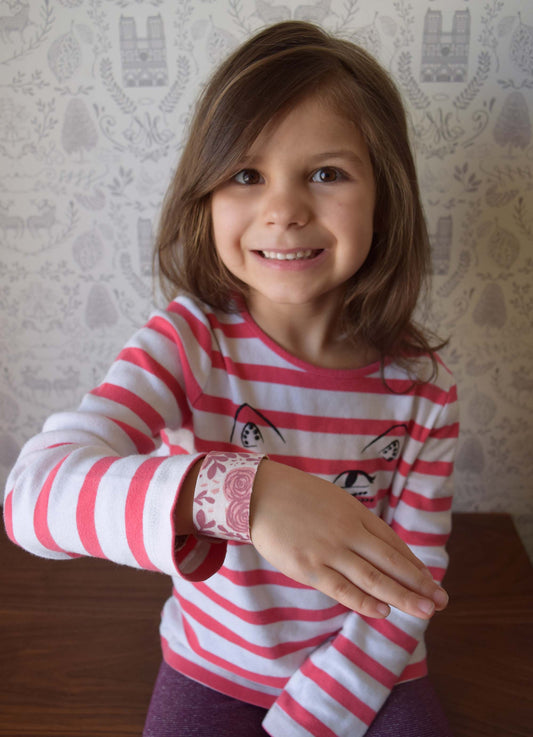 Catholic Kids Cuff Bracelet - Beloved Roses