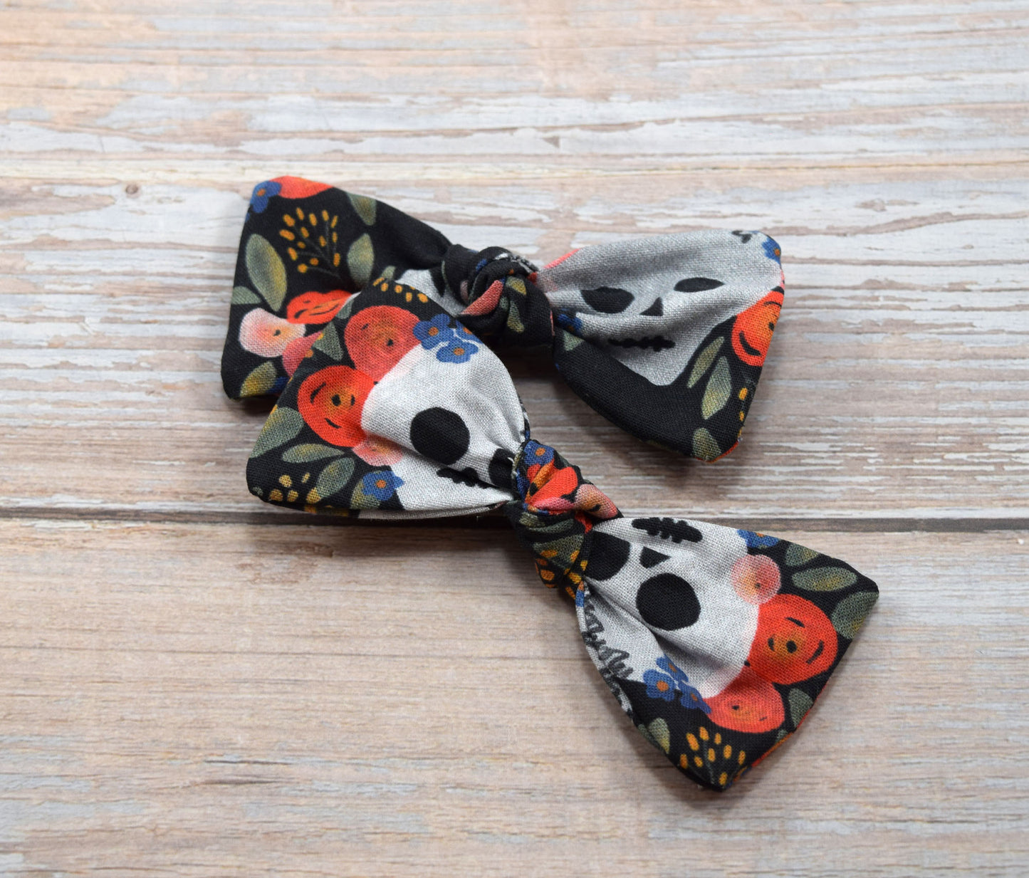 Catholic Knotted Hair Bows - Memento Mori