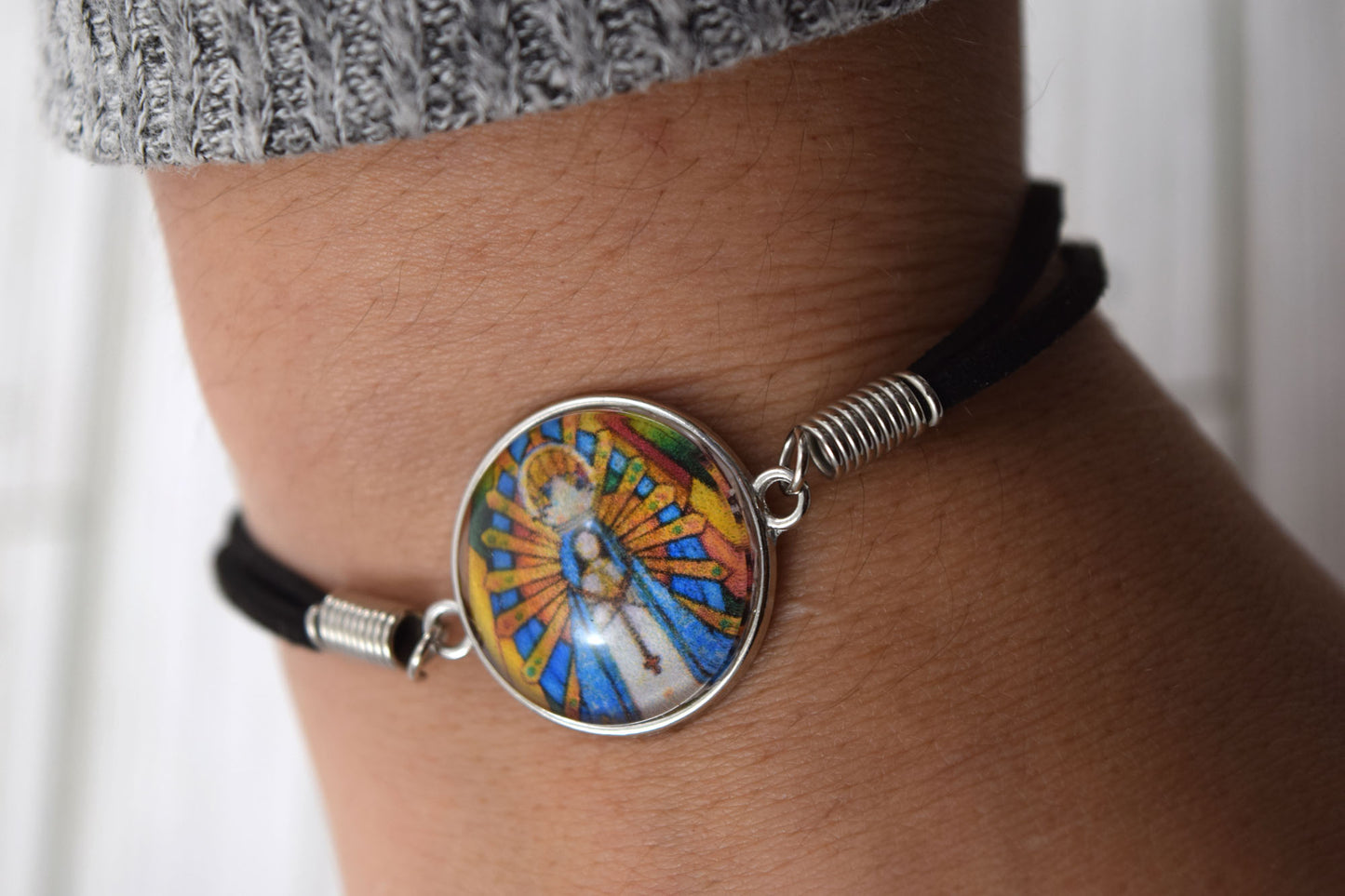 lujan bracelet, catholic bracelet, catholic woman gift, catholic teen gift